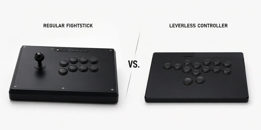 a regular fightstick vs a leverless controller
