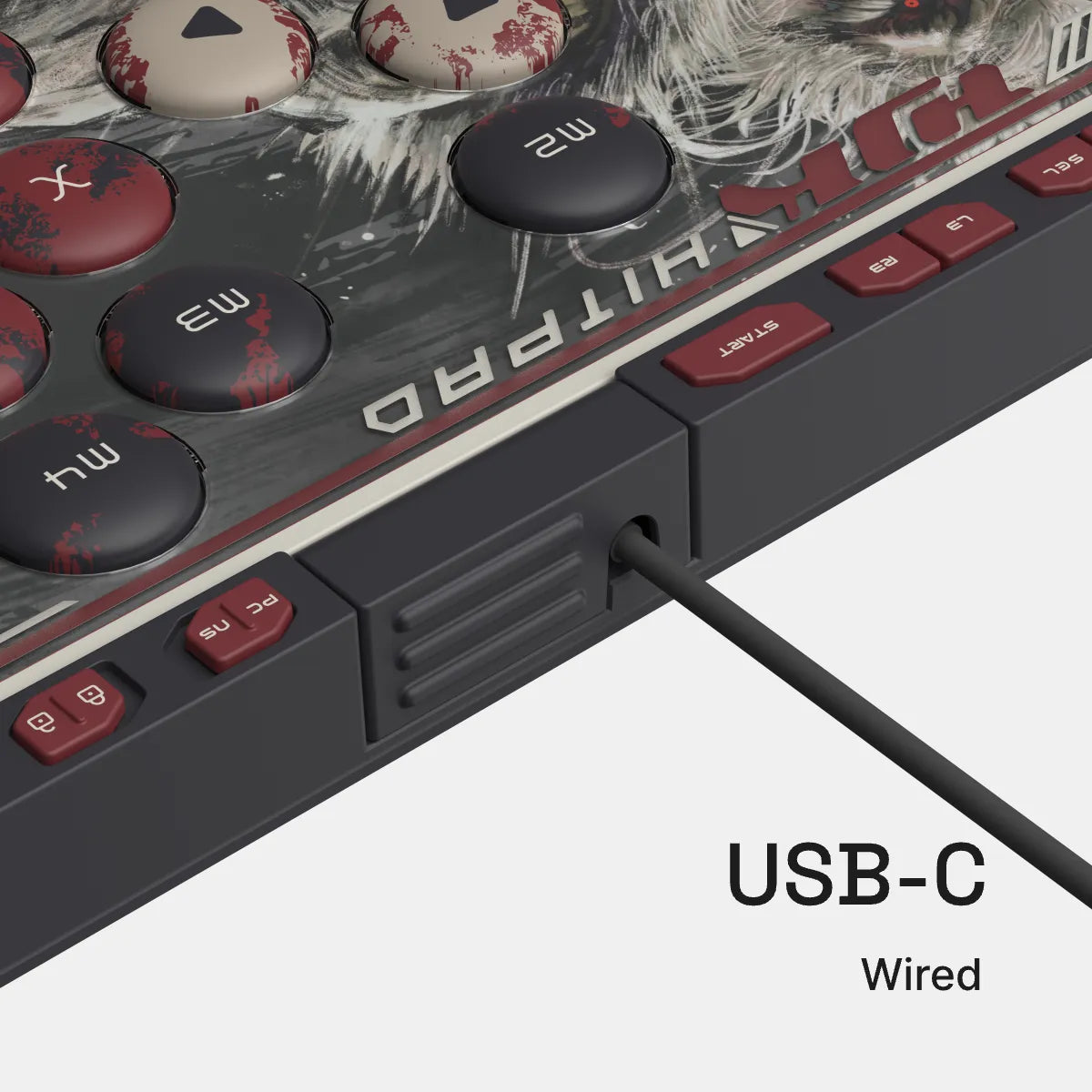 HJK Hitpad Akuma leverless controller - USB-C wired connection