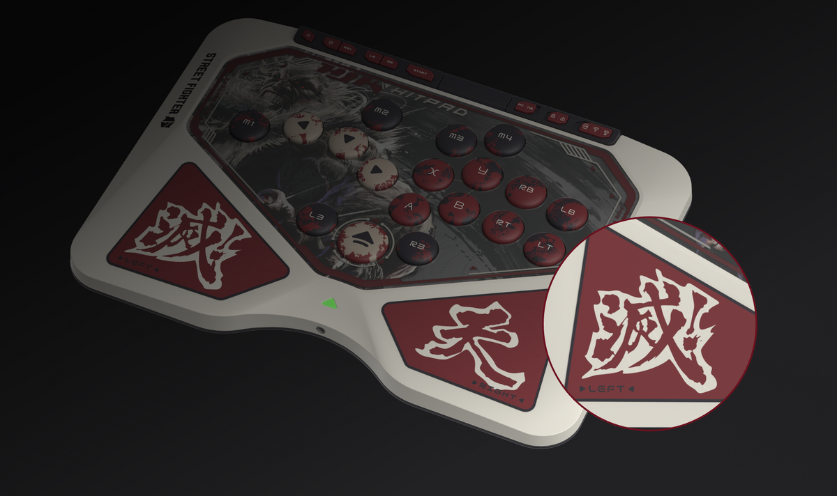 HJK Hitpad Akuma leverless controller - angled view