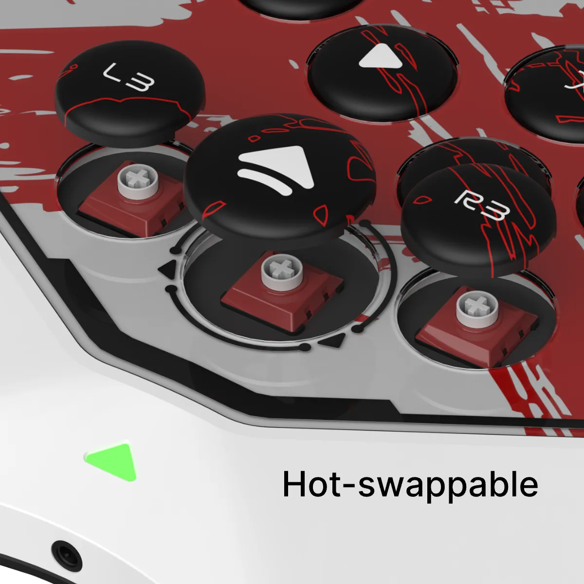 HJK Hitpad Blood Pact leverless controller - hot-swappable switches