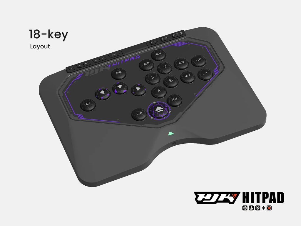 18-button layut of hitpad classic leverless controller