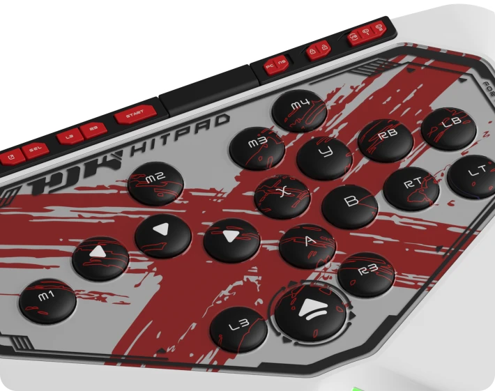 HJK Hitpad Blood Pact leverless controller - angled top view