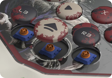 HJK Hitpad Akuma leverless controller - hot-swappable switches