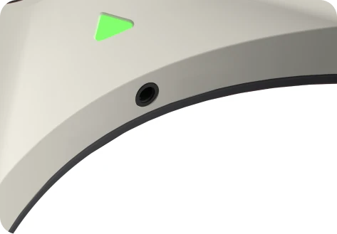 HJK Hitpad Akuma leverless controller - 3.5mm audio jack close-up